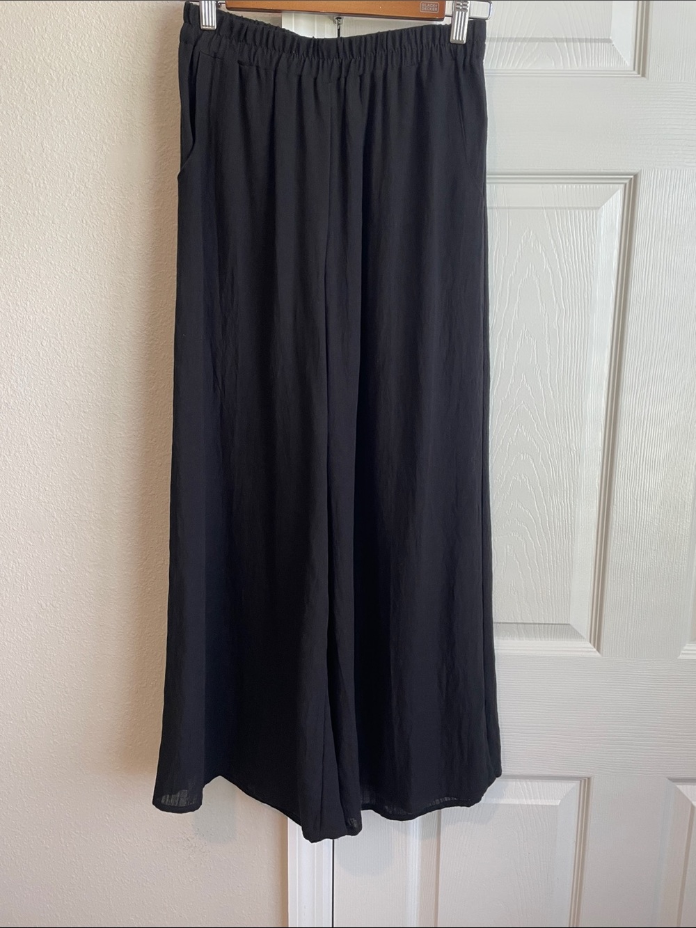 Black Wide-Leg Palazzos Pants Size Small